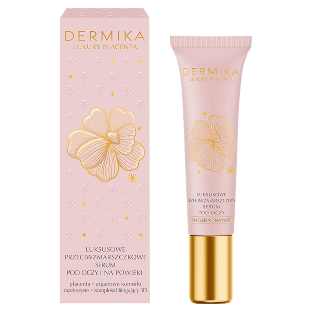 Dermika Luxury Placenta Luxury Anti-Wrinkle Eye and Eyelid Serum 15ml | Vaistine1.lt