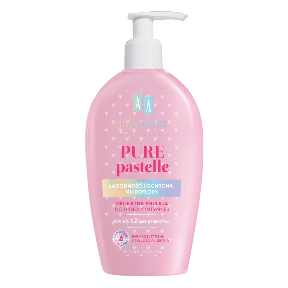 AA Intymna for Girls Delicate Emulsion for intimate hygiene for girls Pure Pastelle 300ml | Vaistine1.lt