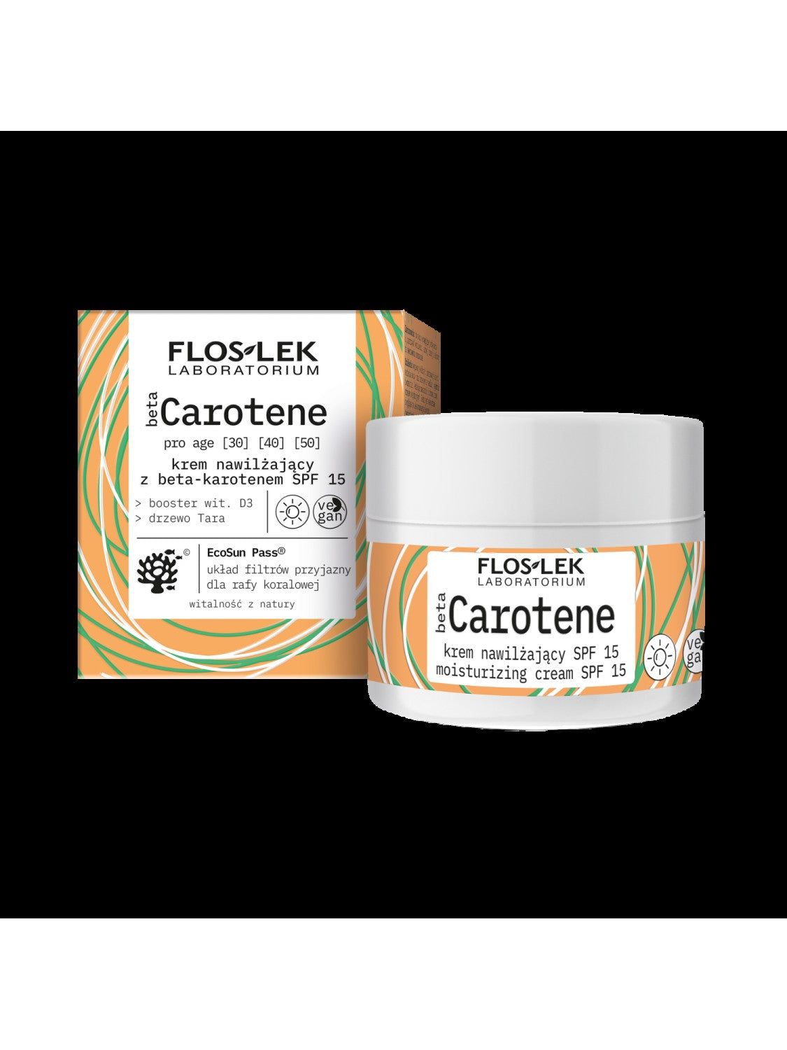 Floslek Beta Carotene Moisturizing Cream with beta-carotene SPF15 for day 50ml | Vaistine1.lt