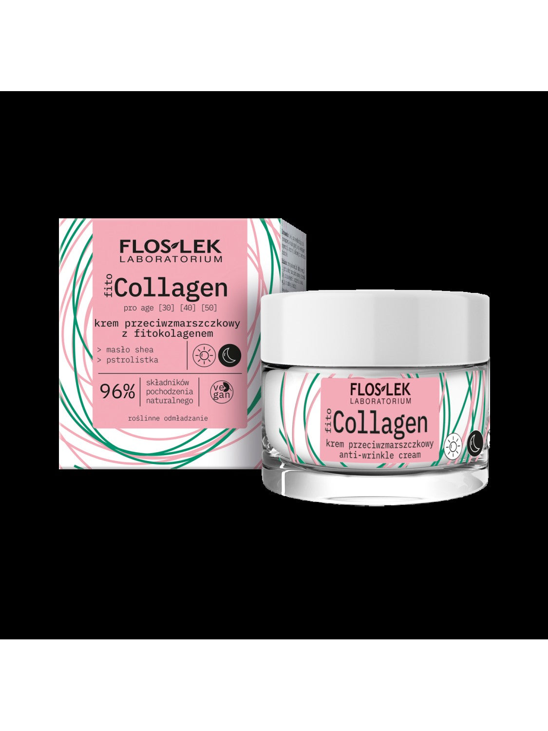 Floslek Fito Collagen Anti-wrinkle Cream with phytocollagen for day and night 30ml | Vaistine1.lt