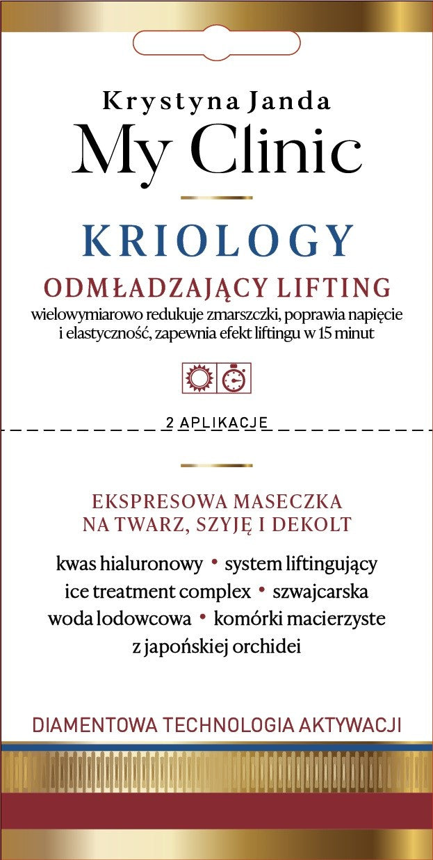 JANDA My Clinic Kriology Express kaukė veidui, kaklui | Vaistine1.lt