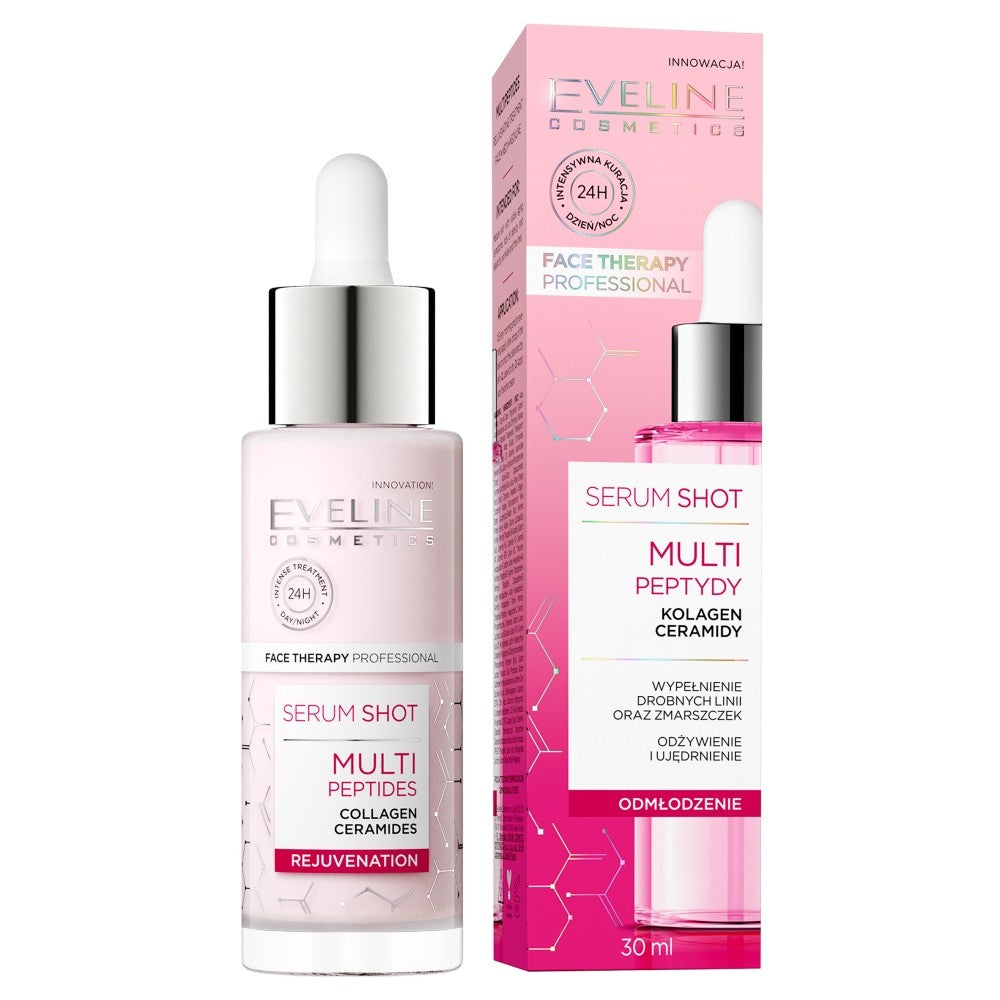 Eveline Face Therapy Professional Serum Shot Rejuvenating Treatment - Multi-Peptides 30ml | Vaistine1.lt