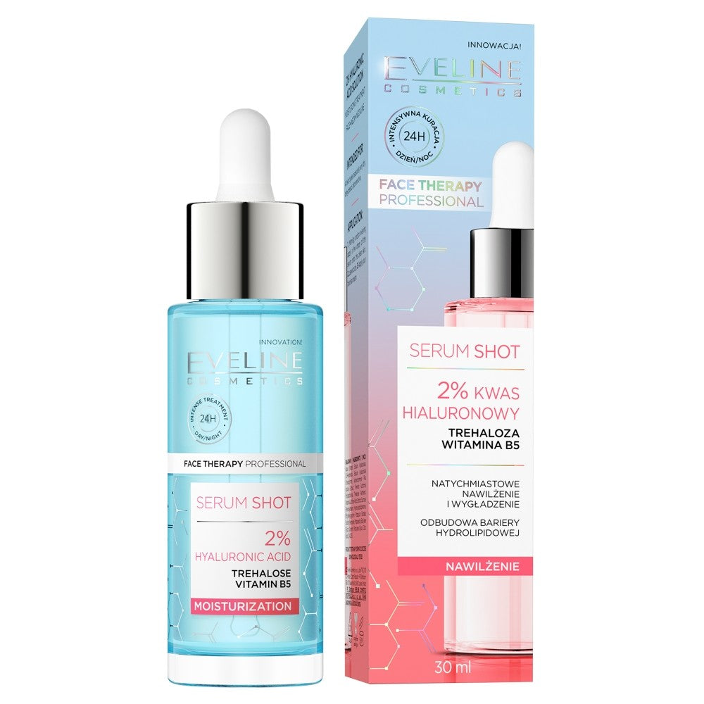 Eveline Face Therapy Professional Serum Shot Moisturizing Treatment - 2% Hyaluronic Acid 30ml | Vaistine1.lt