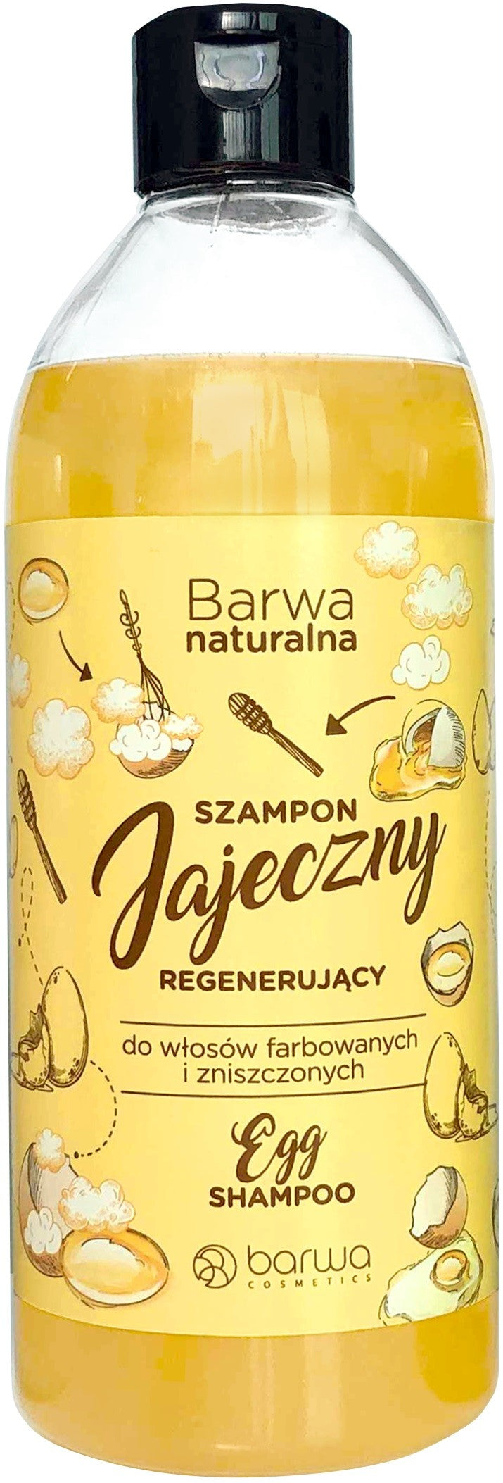 BARWA Natural Egg Regenerating Shampoo - for dyed and damaged hair 500ml | Vaistine1.lt