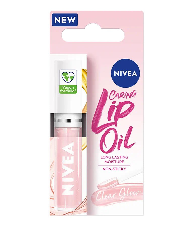 Nivea Caring Lip Oil Moisturizing Lip Oil Clear Glow 5.5ml | Vaistine1.lt | WestPharmacy.eu