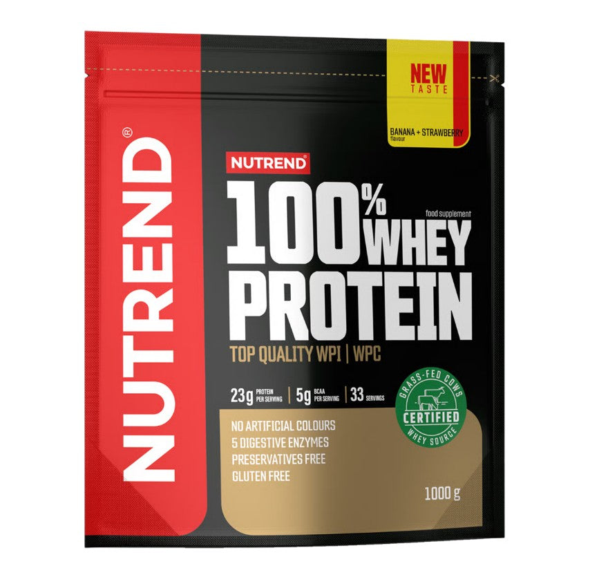 100% Whey Protein, Banana + Strawberry - 1000g - Nutrend