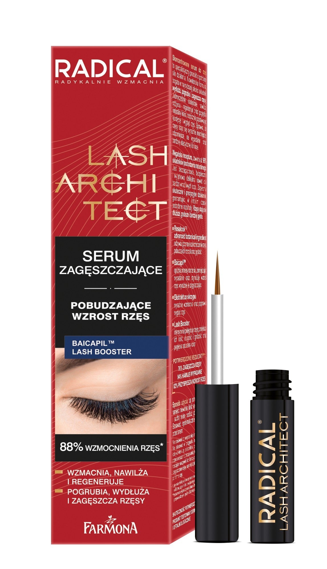 Farmona Radical Lash Architect Serum thickening - stimulating eyelash growth 5ml | Vaistine1.lt