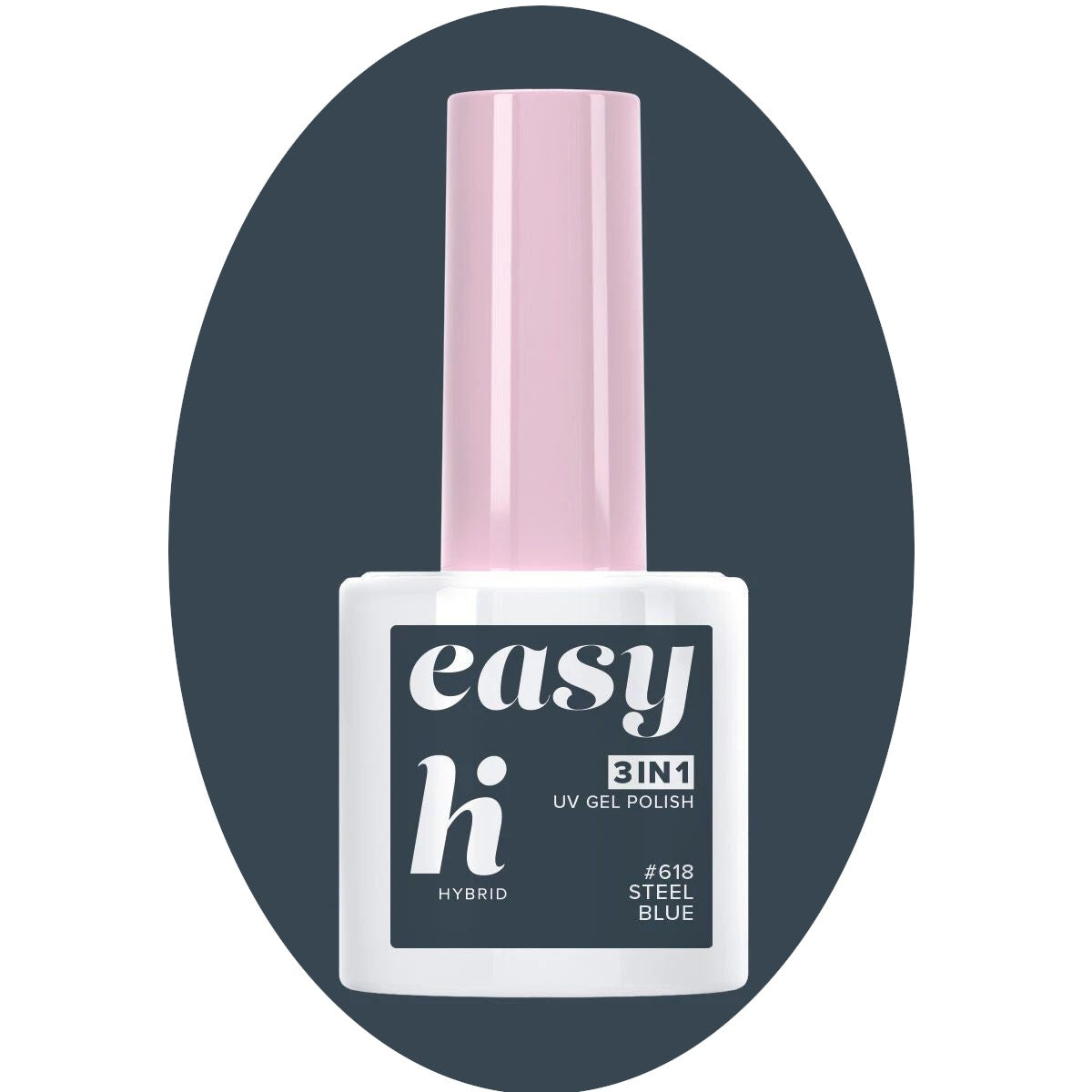 Hi Hybrid Hybrid Lacquer Easy 3in1 #618 Steel Blue 5ml | Vaistine1.lt