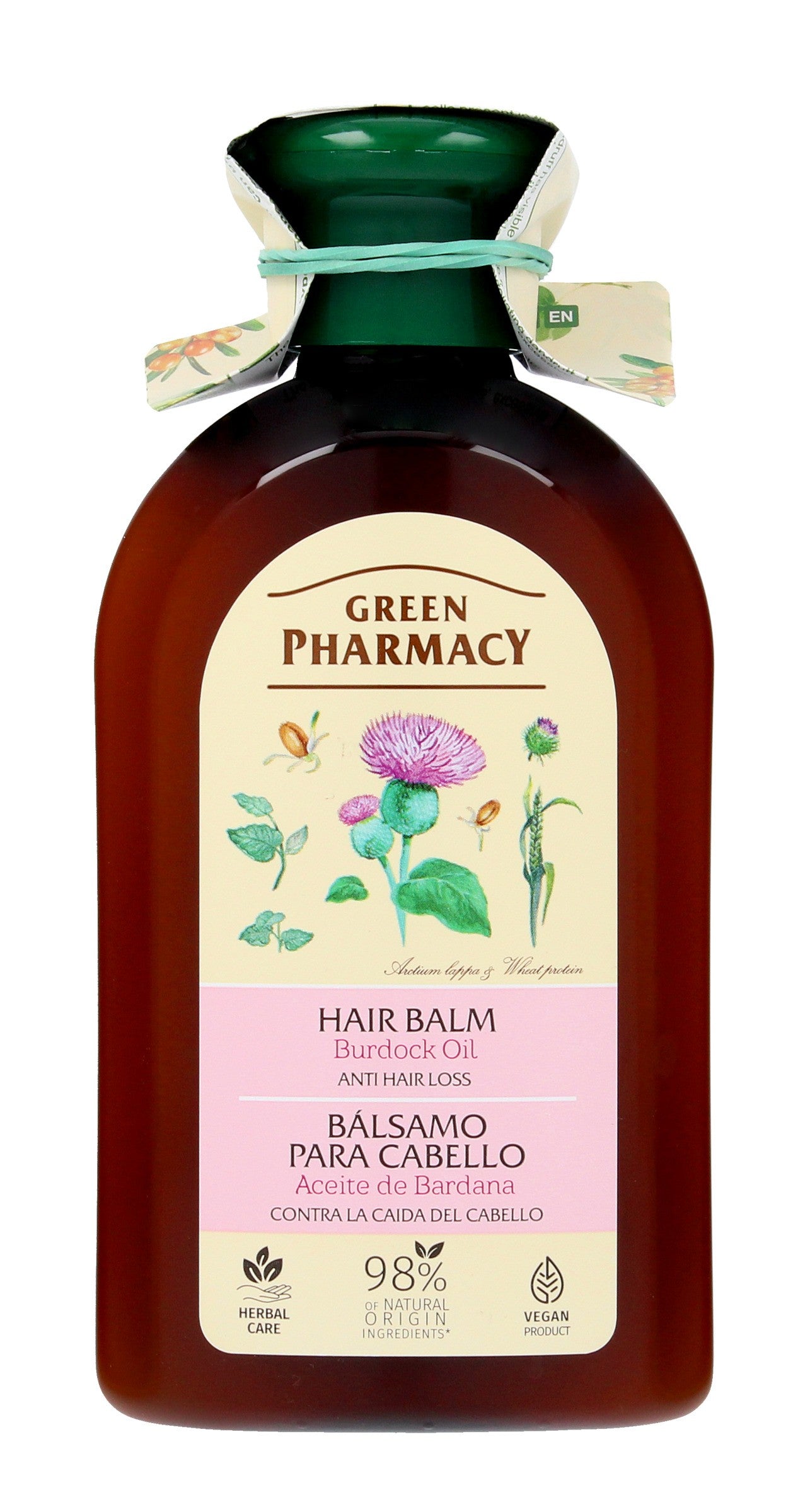 Green Pharmacy Balsam for weakened and falling hair - Burdock Oil 300ml | Vaistine1.lt