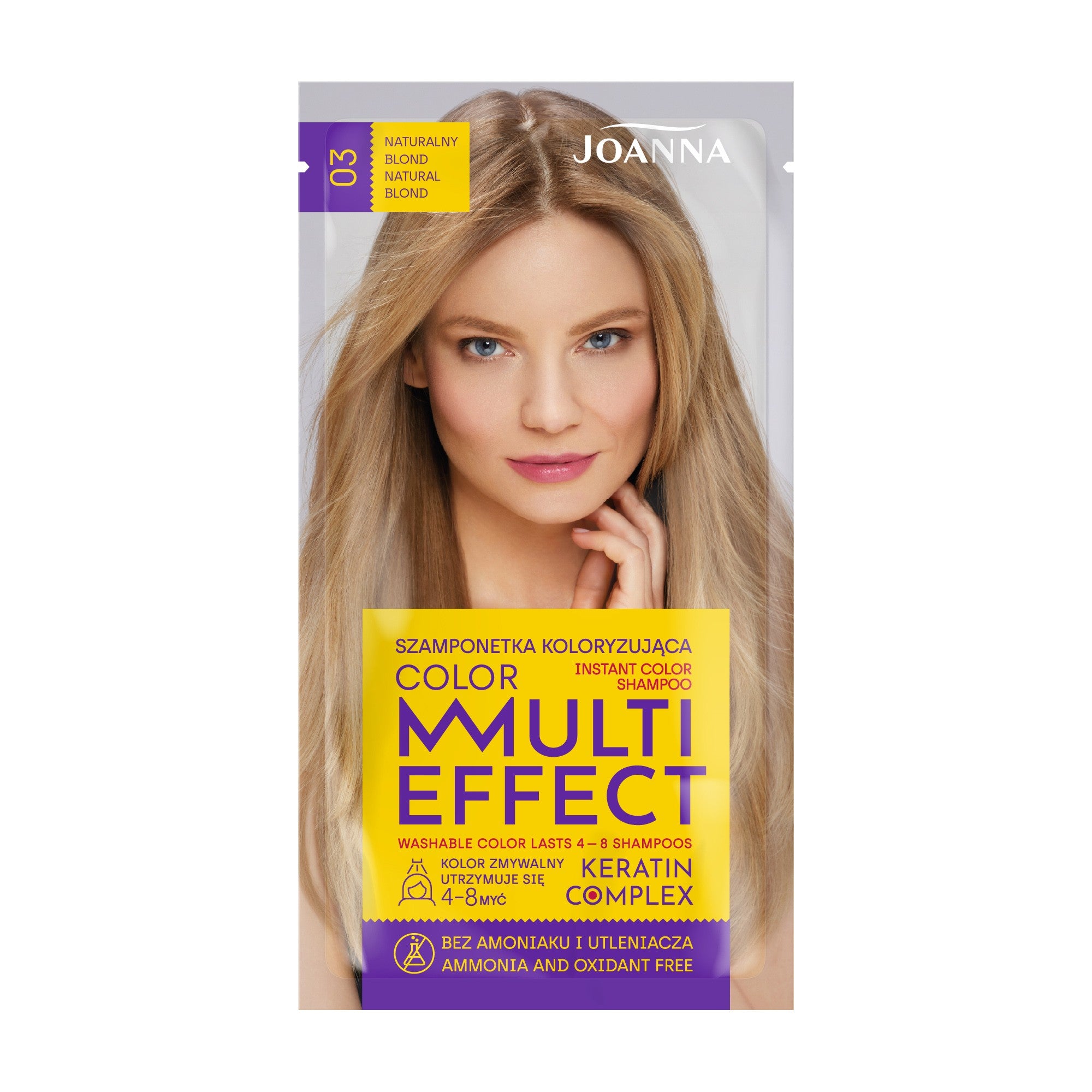 Joanna Multi Effect Color Keratin Complex Hair Dye - 03 Natural Blonde 35g | Vaistine1.lt