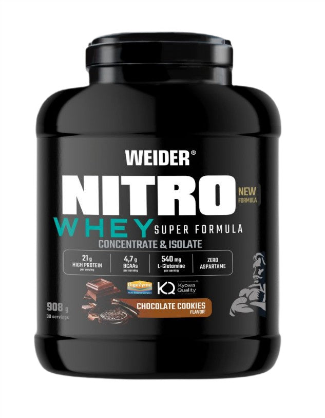 Nitro Whey Super Formula, Chocolate Cookies - 908g - Weider