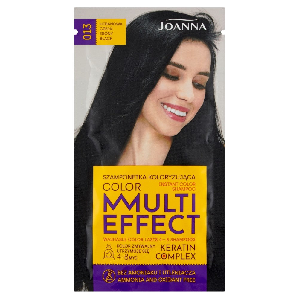 Joanna Multi Effect Color Keratin Complex Hair Dye no. 13 Ebony Black 35g | Vaistine1.lt