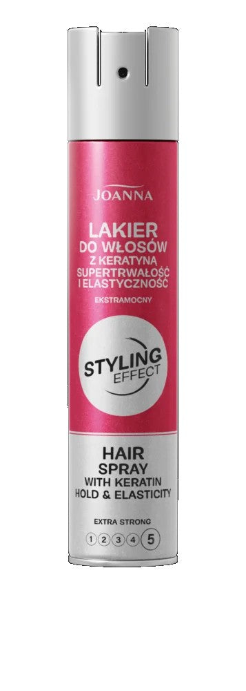 Joanna Styling Effect Hair Lacquer with Keratin Super Hold and Flexibility extra strong - 250ml | Vaistine1.lt