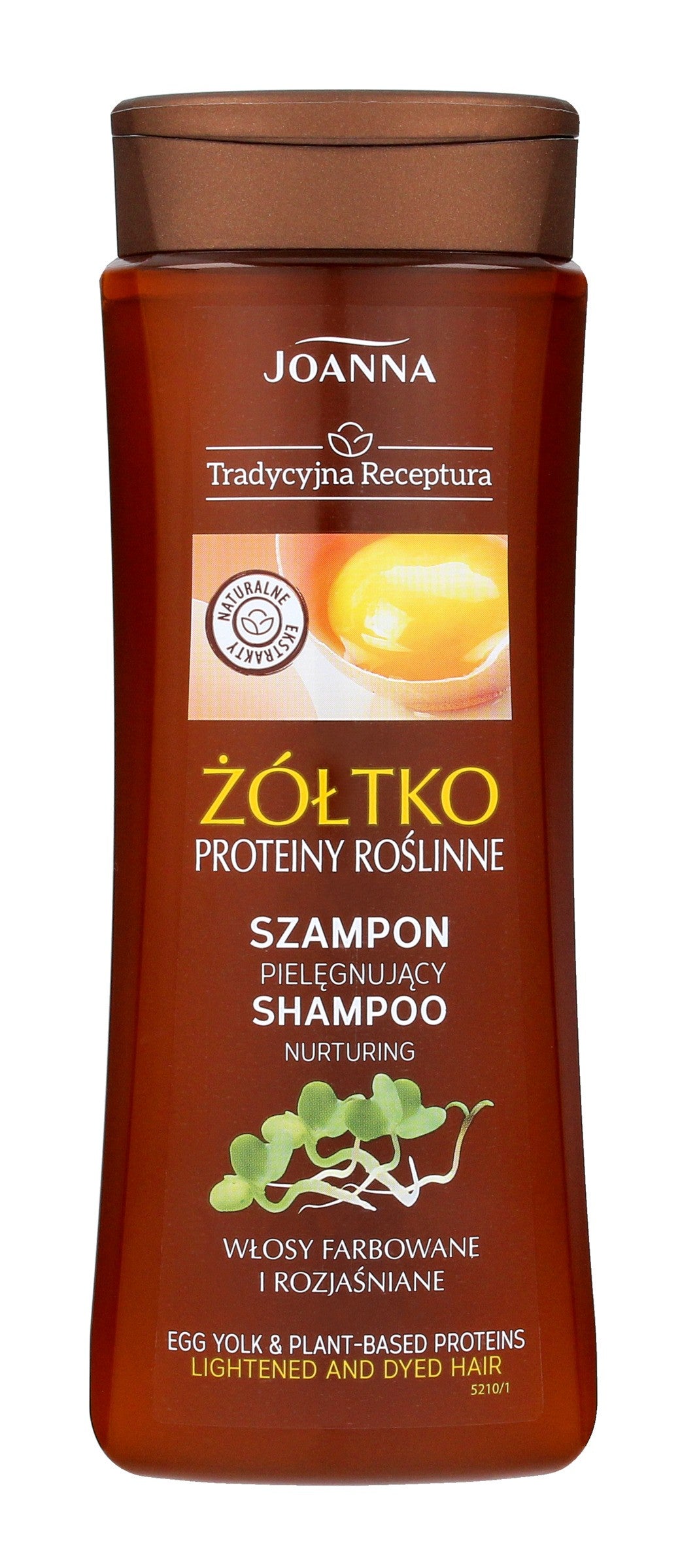 Joanna Traditional Recipe Shampoo for dyed and lightened hair - Egg Yolk and Wheat Germ 300ml | Vaistine1.lt