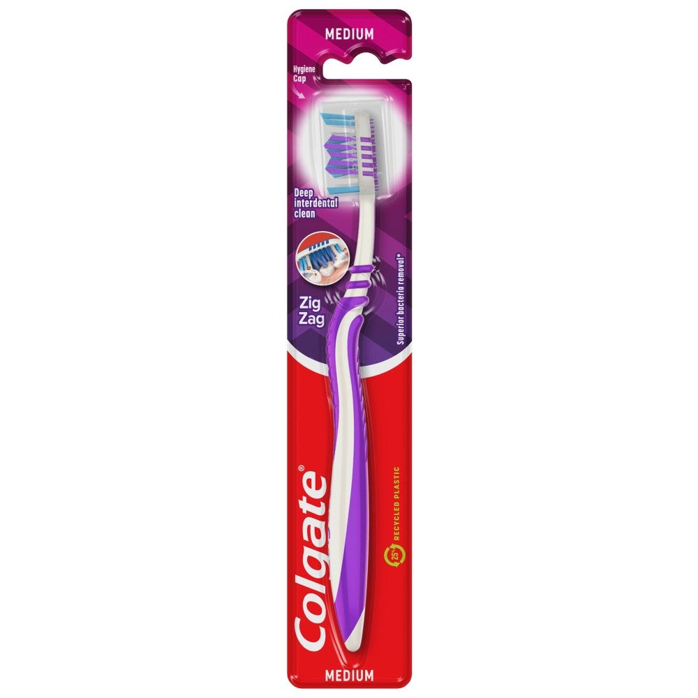 Colgate Zig Zag Toothbrush - medium 1pc (mix of colors) | Vaistine1.lt