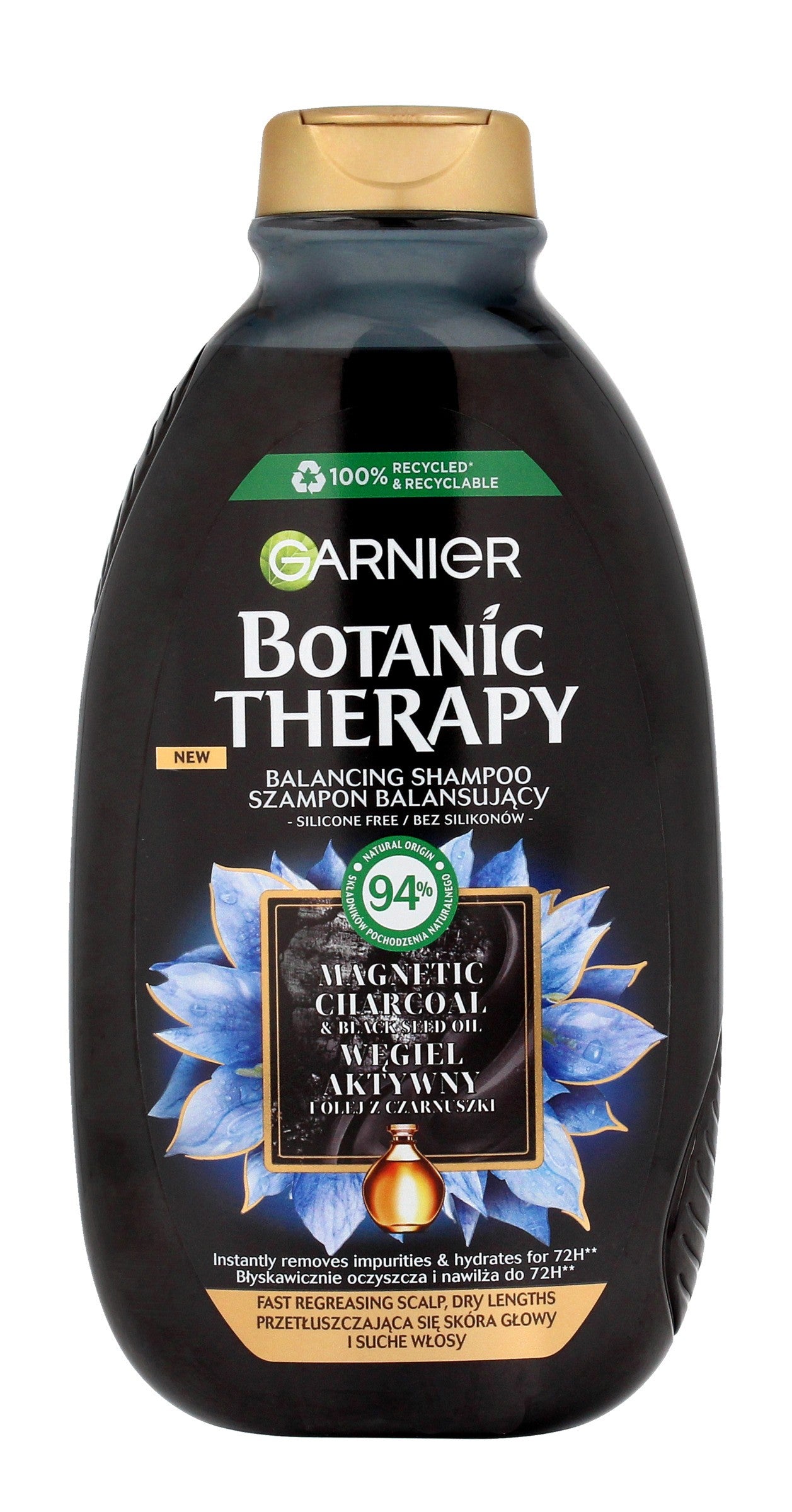 Garnier Botanic Therapy Balancing Shampoo for Oily Hair and Dry Scalp with Activated Charcoal 400ml | Vaistine1.lt