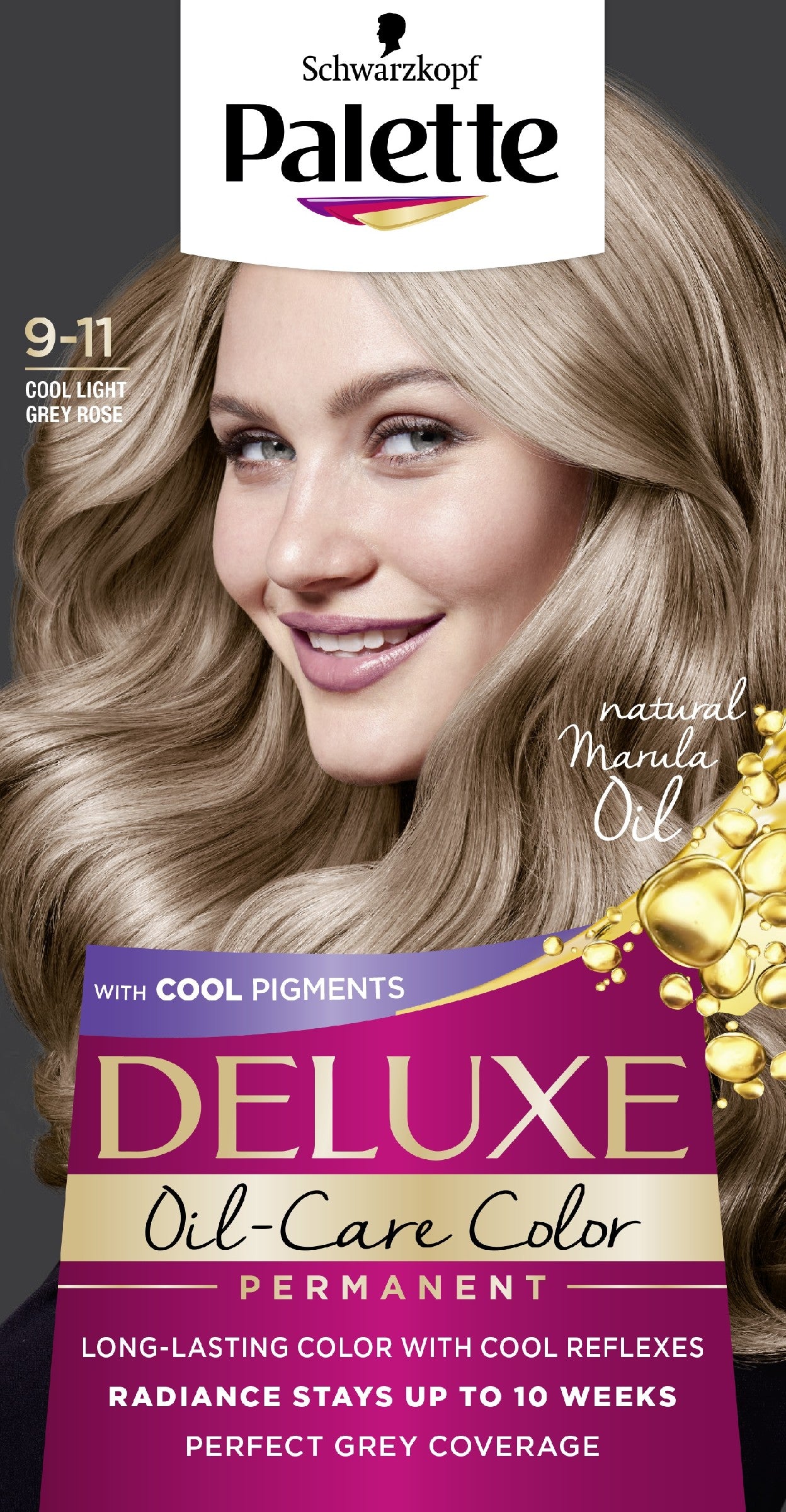 Palette Deluxe Permanent Hair Color No. 9-11 Cool Light Grey Rose 1op. | Vaistine1.lt