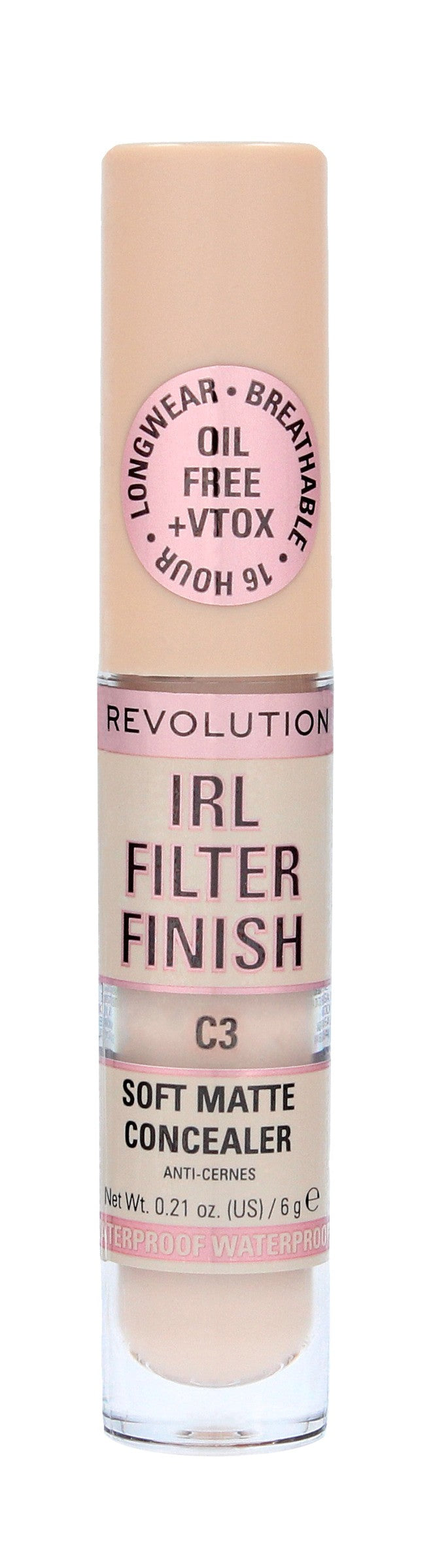 Makeup Revolution IRL Filter Finish Liquid Concealer C3 6g | Vaistine1.lt