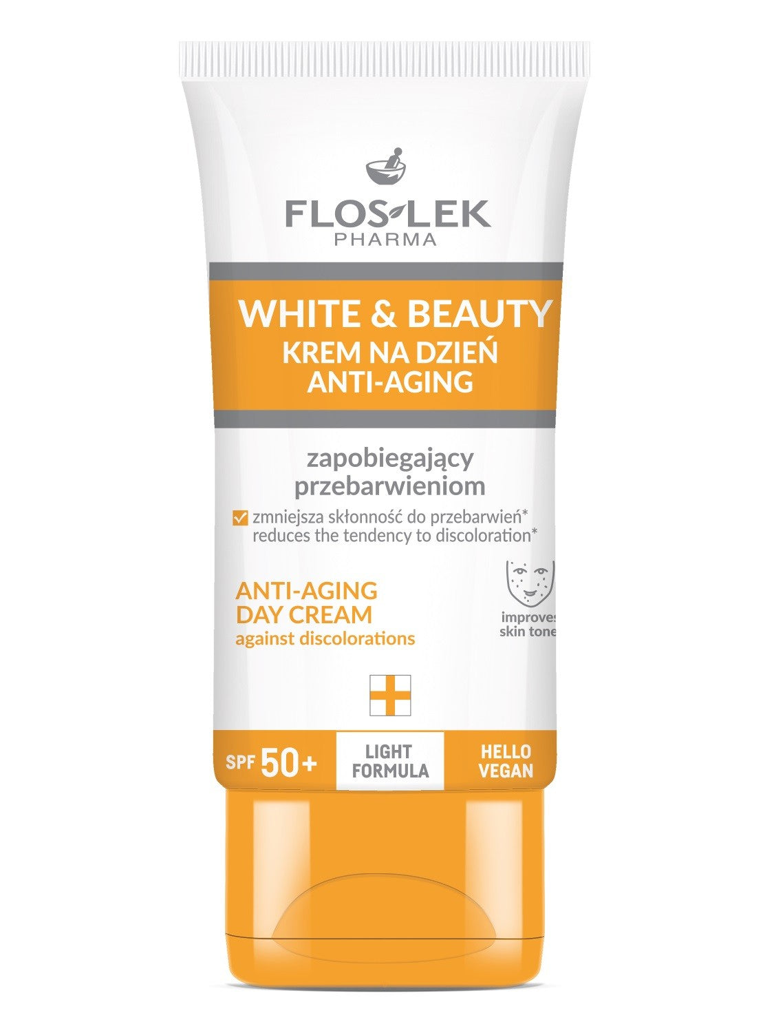 FLOSLEK Pharma White&Beauty Day Cream Anti-Aging Preventing Discoloration SPF50+ 50ml | Vaistine1.lt