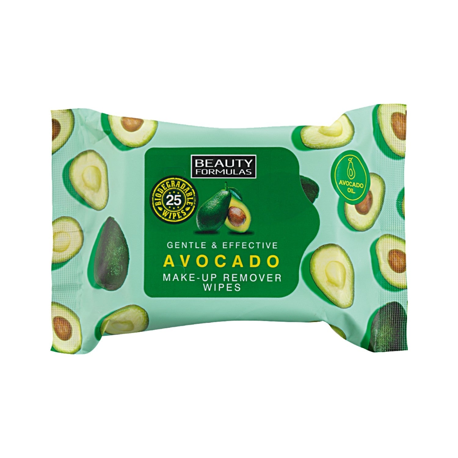 Beauty Formulas Face Cleansing Wipes Avocado 1 pack - 25 pieces | Vaistine1.lt