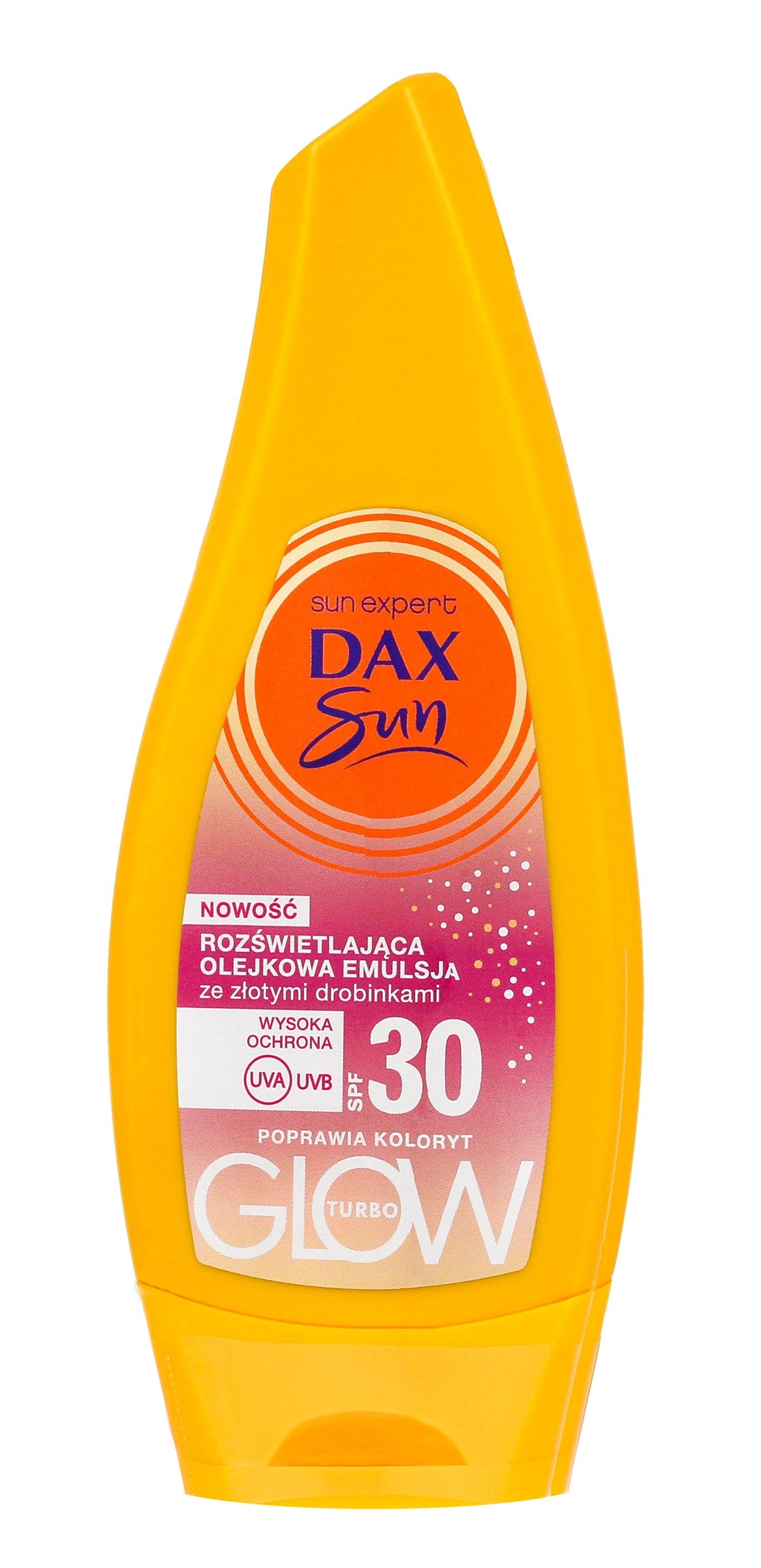 DAX OP Gel Oil SPF 30 with golden particles. | Vaistine1.lt