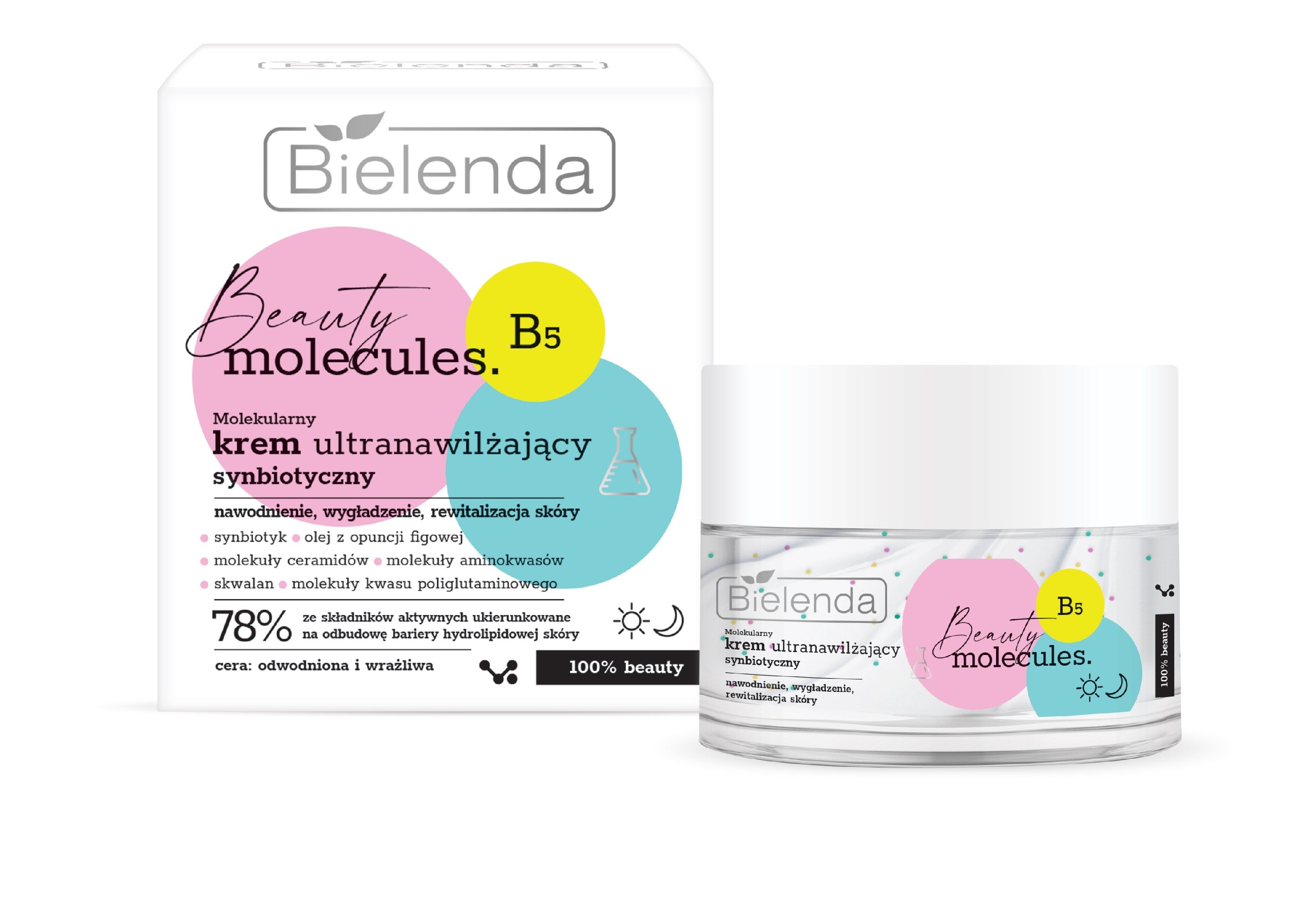 Bielenda Beauty Molecules. Molecular Ultra-Hydrating Cream for Day and Night - for Dehydrated and Sensitive Skin 50ml | Vaistine1.lt