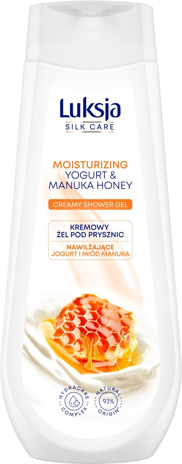 Luksja Silk Care Moisturizing Creamy Shower Gel - Yogurt and Manuka Honey 500ml | Vaistine1.lt