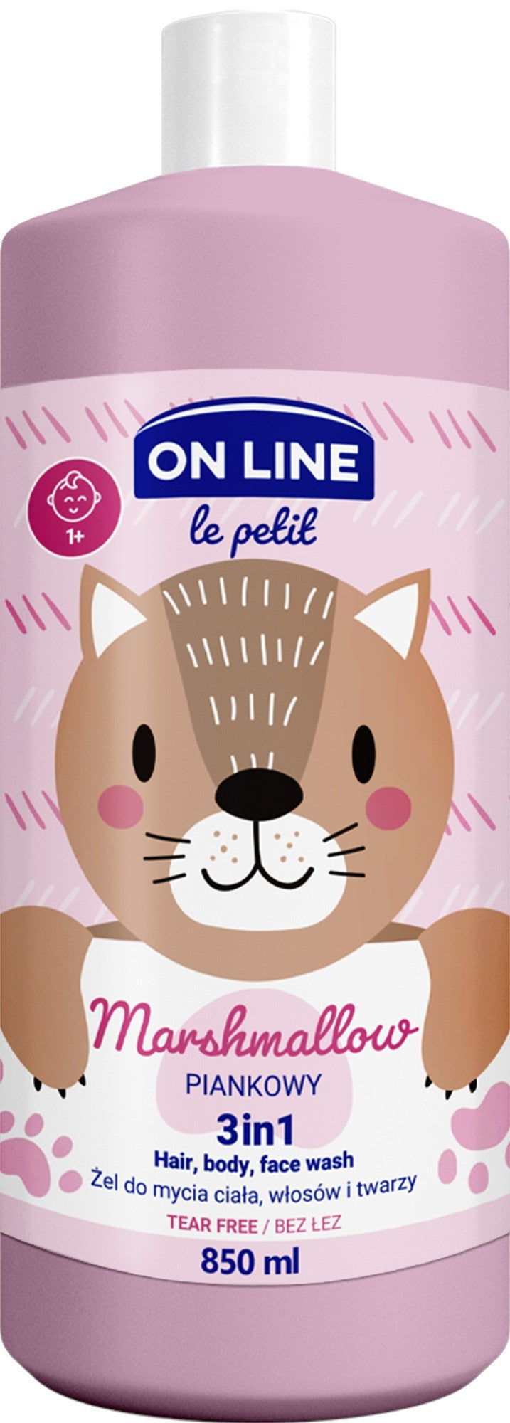 ON LINE Le Petit Baby 3-in-1 Gel for washing body, hair, and face - Foam 850 ml | Vaistine1.lt