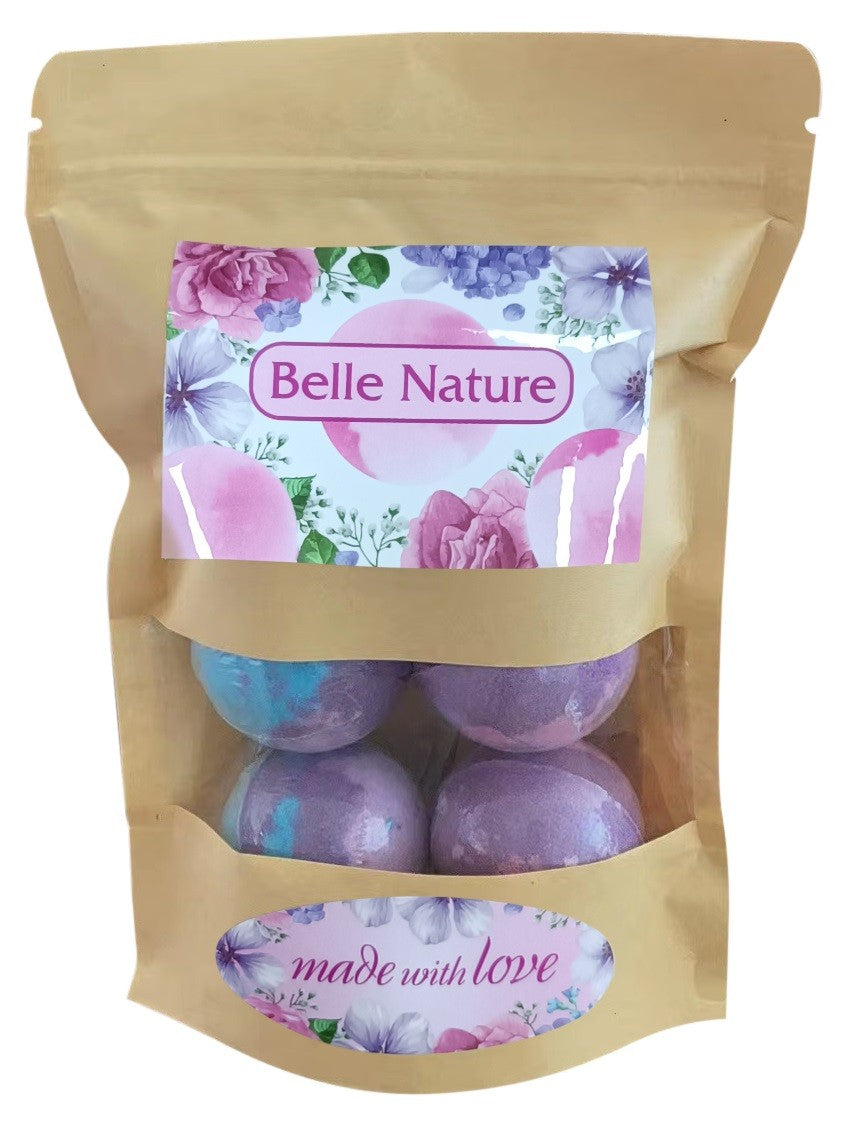 BELLE NATURE Fizzy Bath Balls 1 pack - (6x50g) | Vaistine1.lt