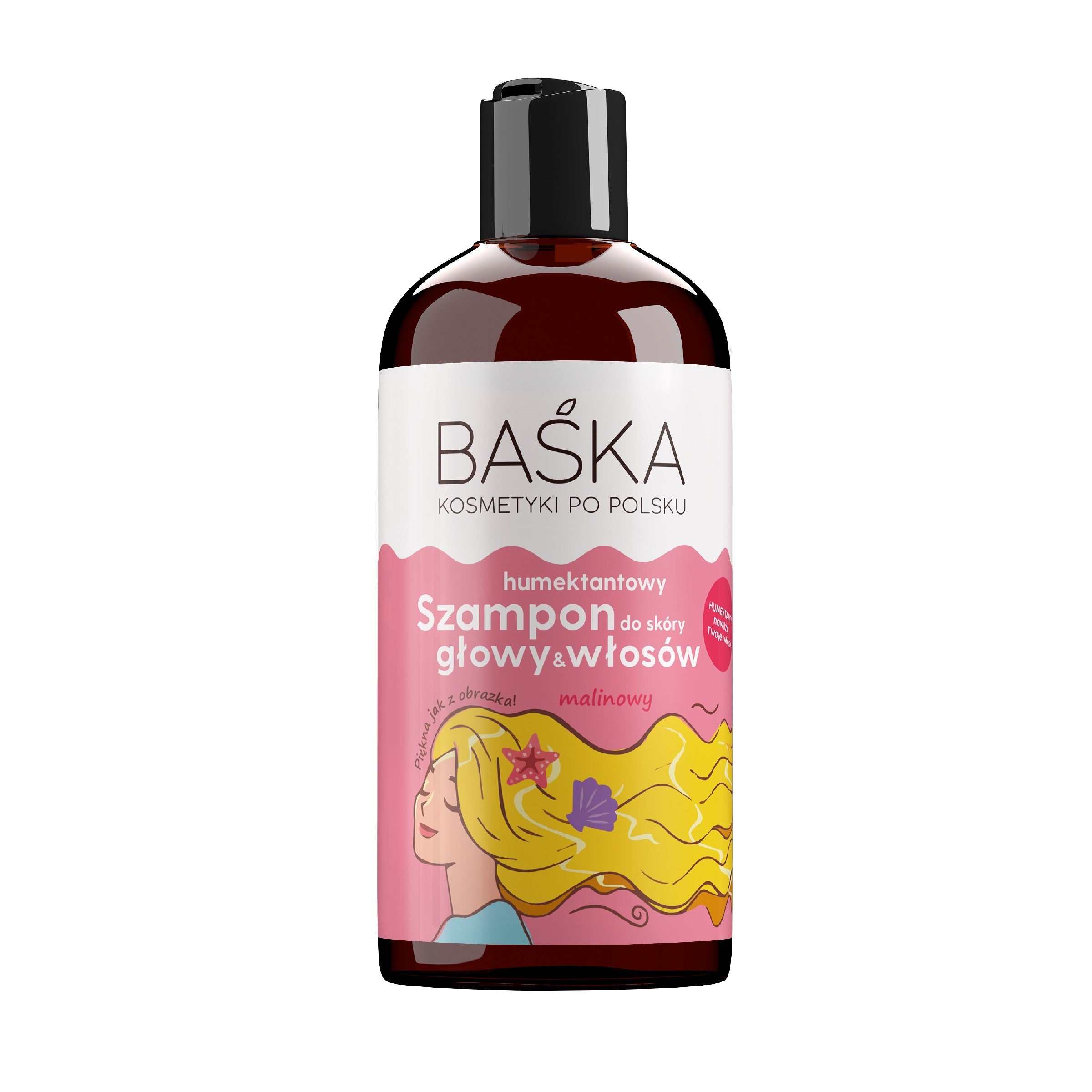 BAŚKA Cosmetics In Polish Humectant Hair Shampoo - raspberry 500ml | Vaistine1.lt