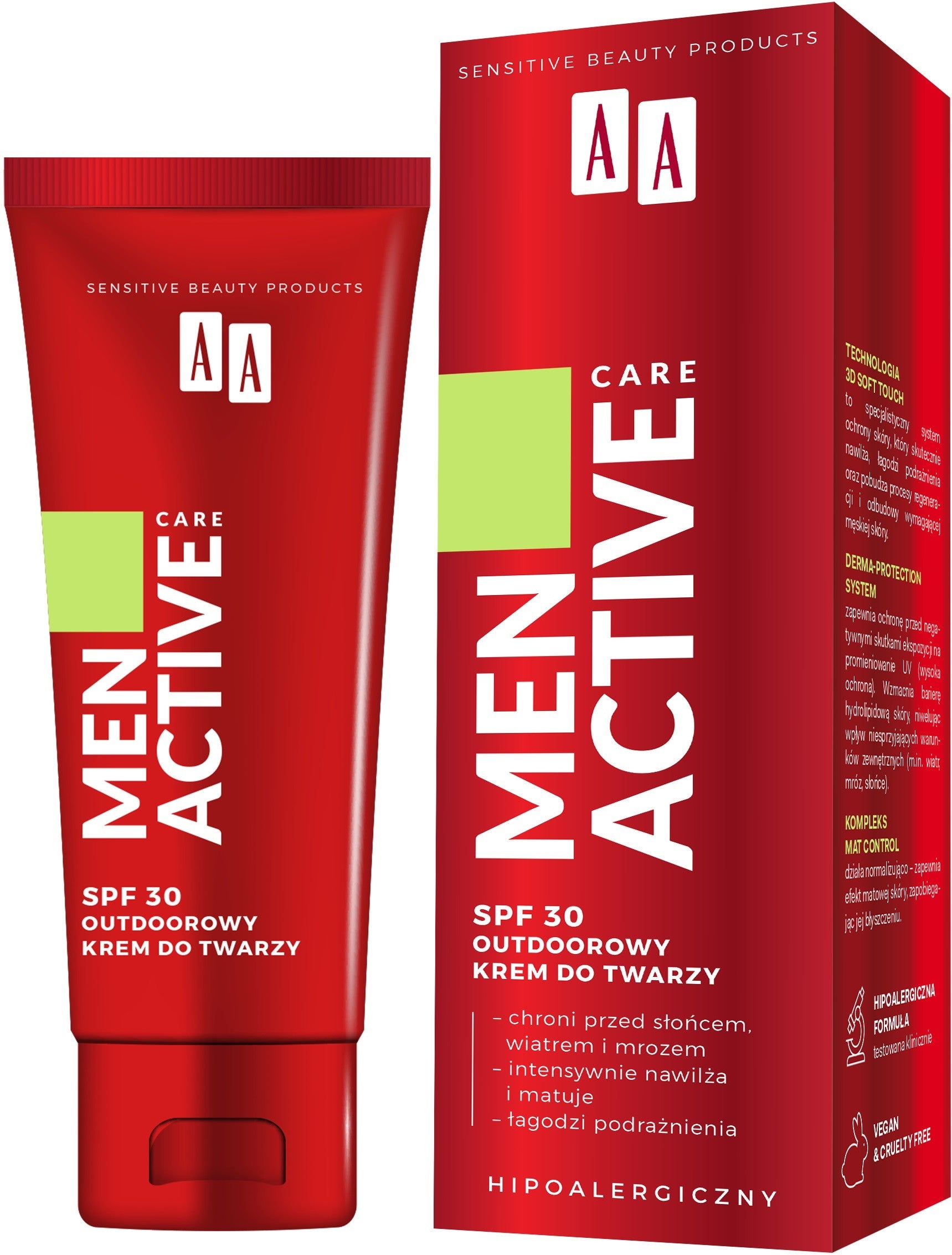 AA Men Active Care Outdoor Face Cream SPF30 50ml | Vaistine1.lt