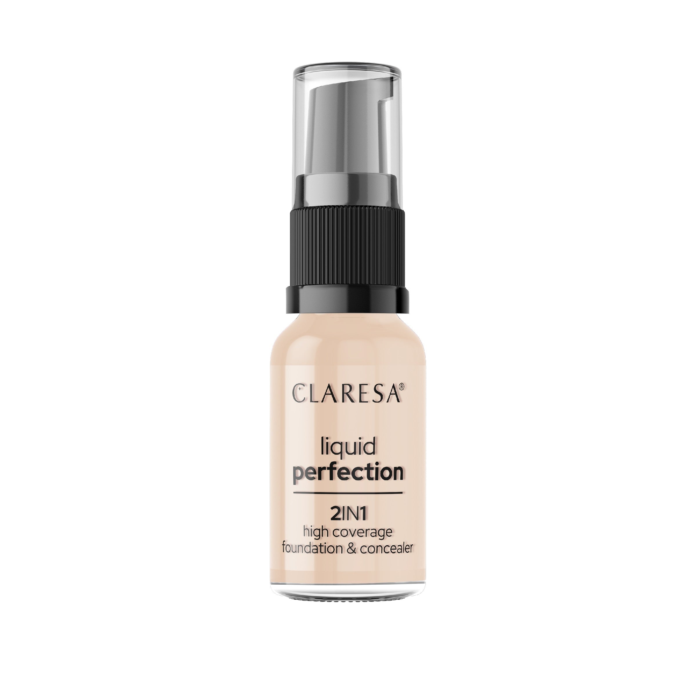 CLARESA Concealer and Foundation in Liquid 2in1 Liquid Perfection No. 102 Warm Medium 18g | Vaistine1.lt