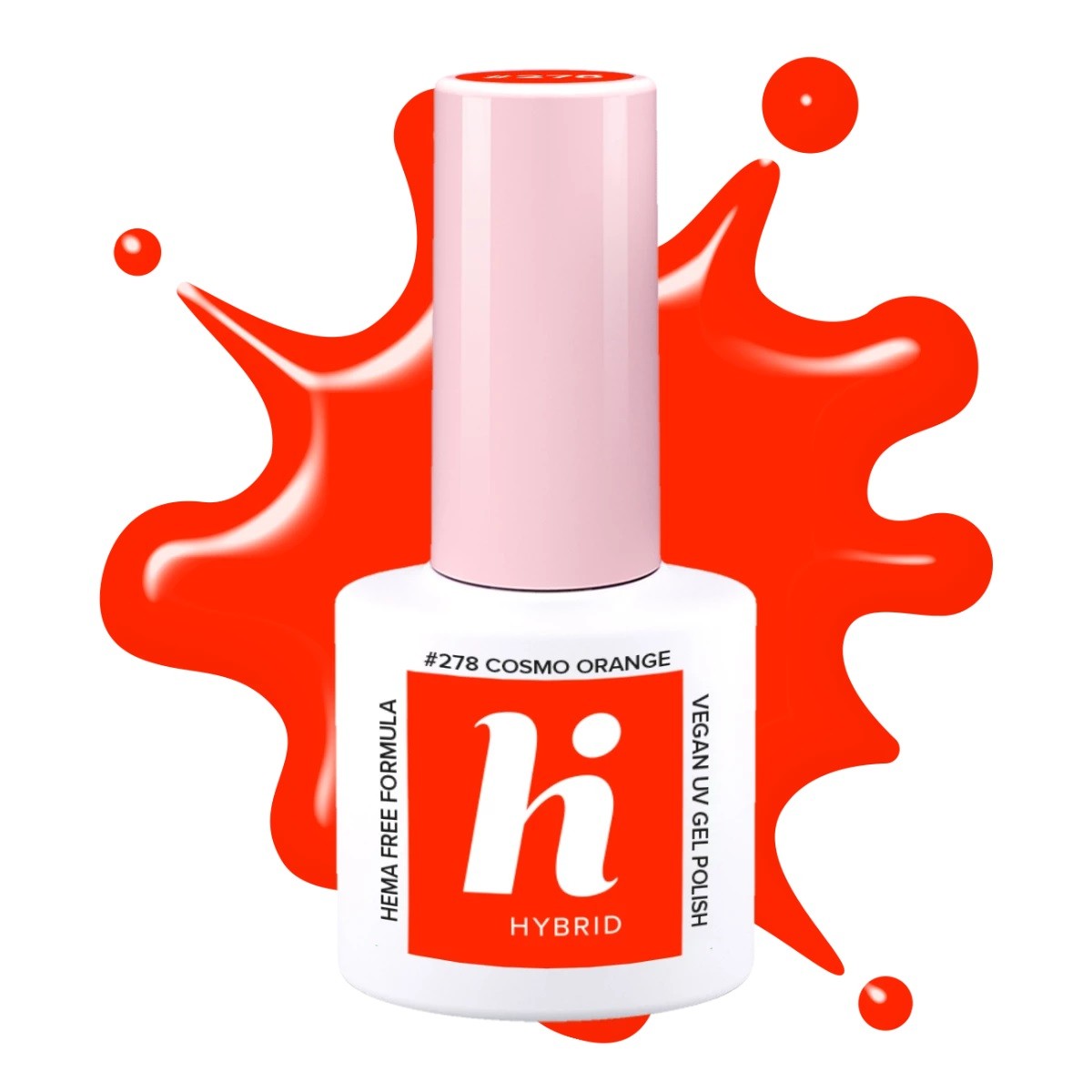 Hi Hybrid HEMA Free Hybrid Lacquer Neon #278 Cosmo Orange 5ml | Vaistine1.lt