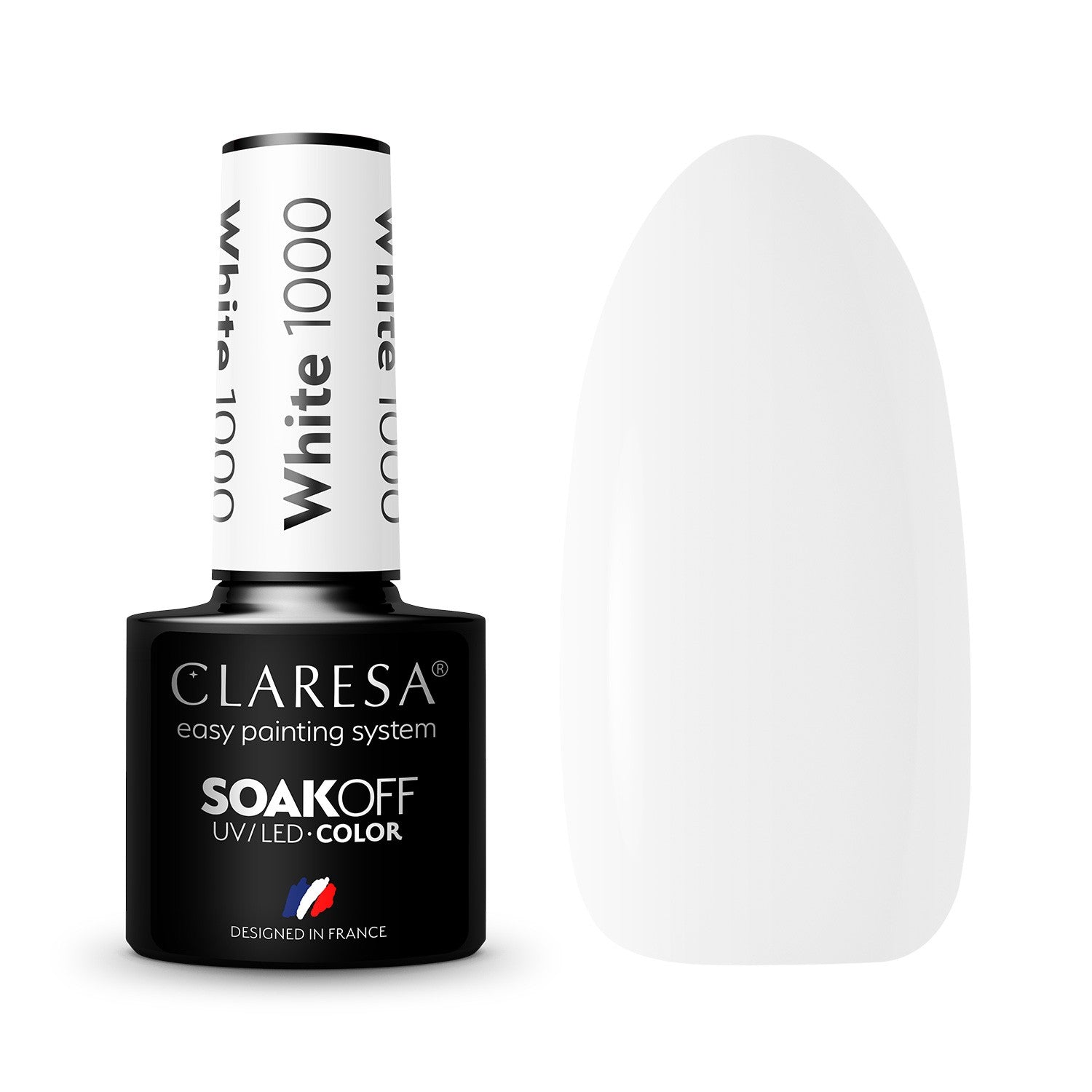 CLARESA Hybrid nail polish WHITE 1000 5g | Vaistine1.lt