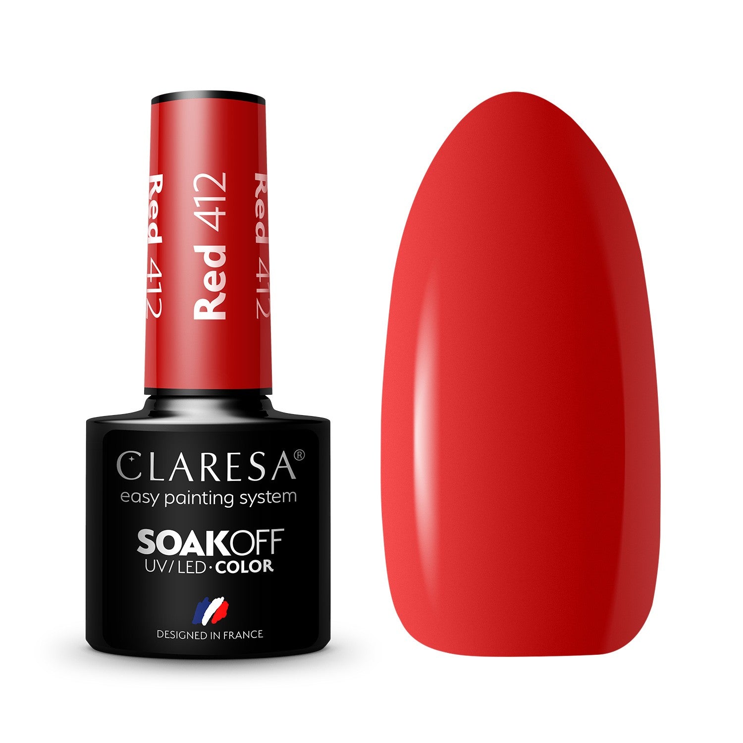 CLARESA Hybrid nail polish RED - 412 5g | Vaistine1.lt