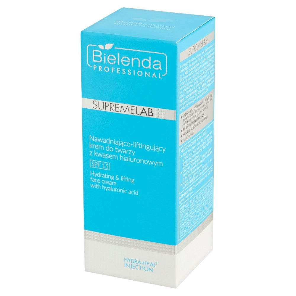 BIELENDA PROFESSIONAL Supremelab Hydra-Hyal2 Injection Moisturizing-lifting face cream with hyaluronic acid SPF 15 50 ml | Vaistine1.lt