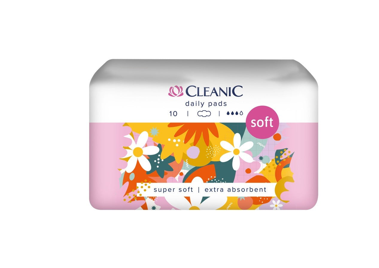 CLEANIC Soft sanitary pads - for day 1 pack - 10 pieces | Vaistine1.lt