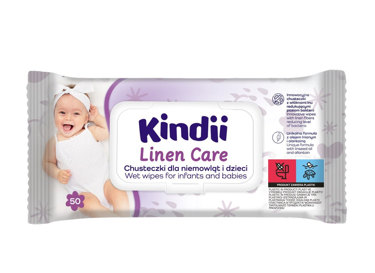 KINDII Baby and Children Wipes Linen Care 1 pack - 50 pieces | Vaistine1.lt