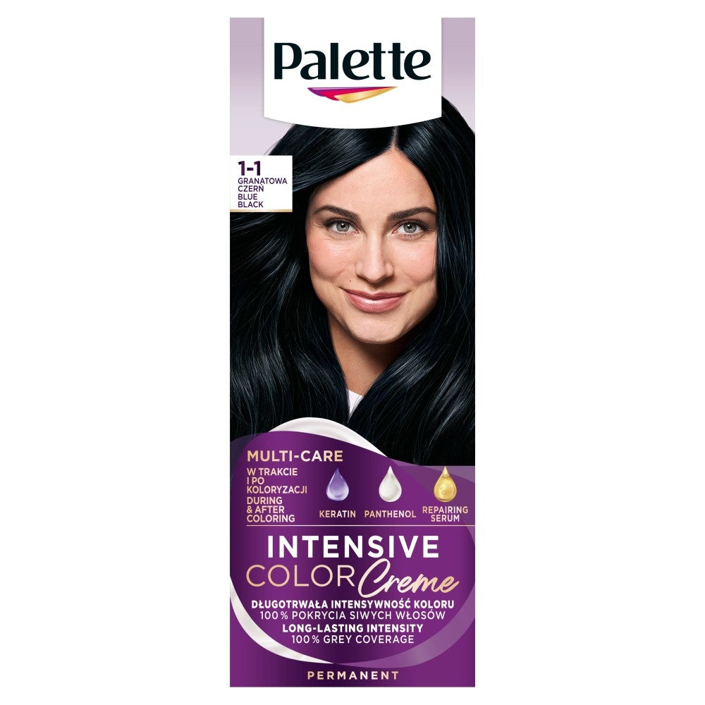 Palette Intensive Color Creme Multi Care Coloring Cream No. 1-1 (C1) - blue-black 1op. | Vaistine1.lt