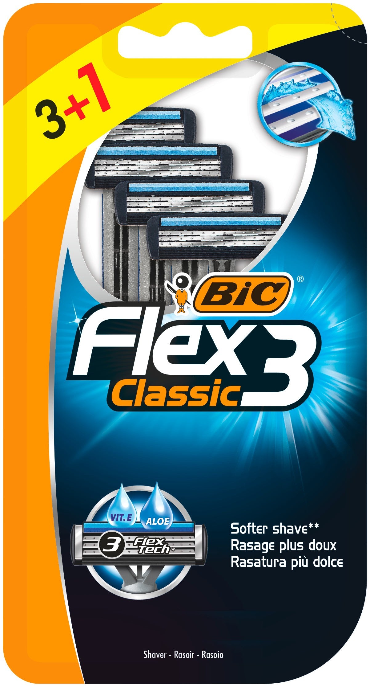 BIC Razor BIC Flex 3 Clas.Blister3+1 | Vaistine1.lt