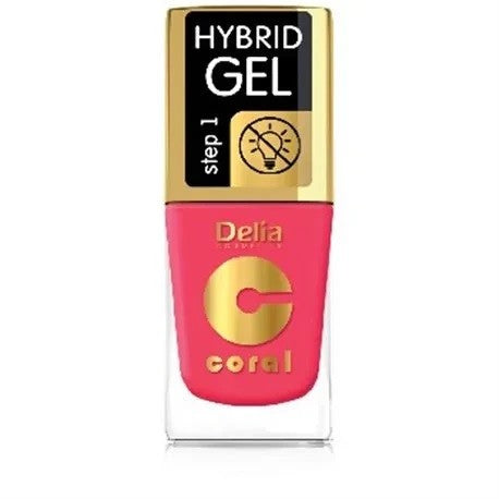 DELIA COSMETICS Coral Hybrid Gel Hybrid nail polish no. 102 Romantic Rose 11ml | Vaistine1.lt