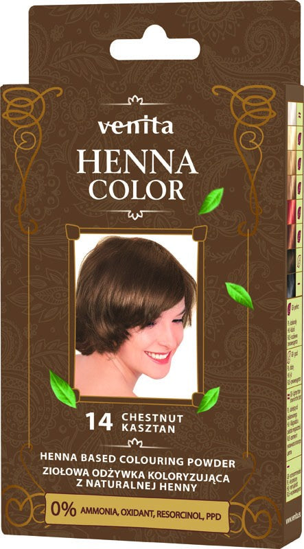 VENITA HENNA 14 CHESTNUT SACHET 25G | Vaistine1.lt