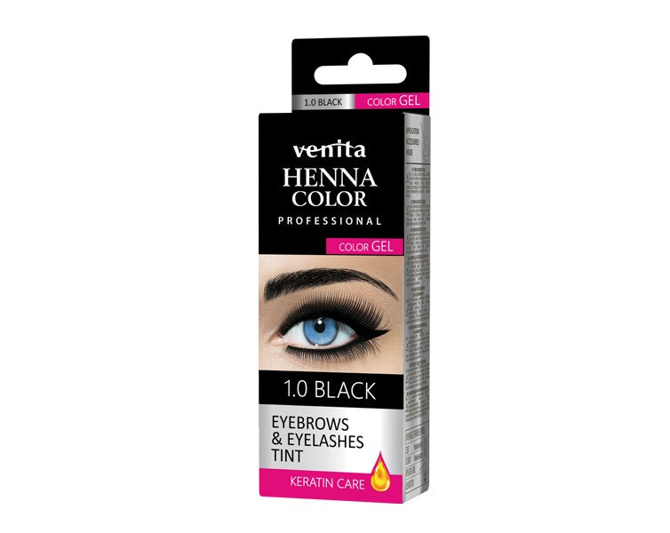 VENITA ZELOWA HENNA FOR EYEBROWS AND EYELASHES BLACK | Vaistine1.lt