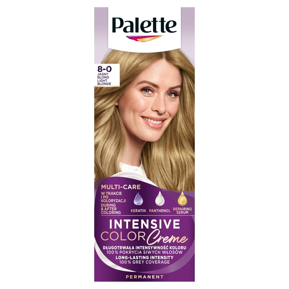 Palette Intensive Color Creme Coloring Cream No. 8-0 - Light Blonde 1op. | Vaistine1.lt