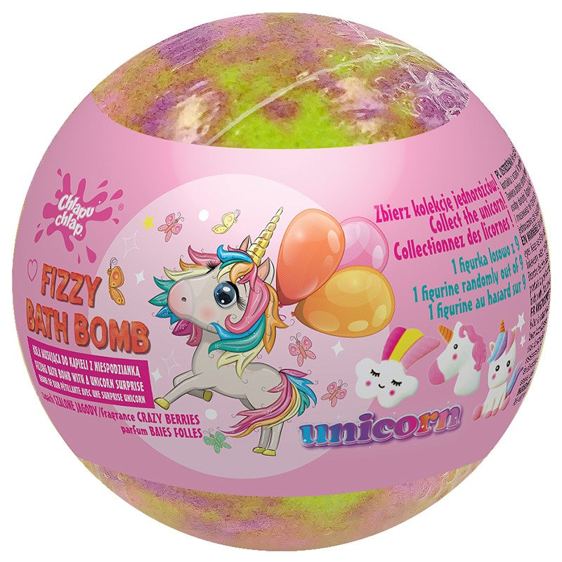 CHLAPU CHLAP Bath Bomb with Surprise Unicorn - Crazy Berries (berry) 1pc | Vaistine1.lt