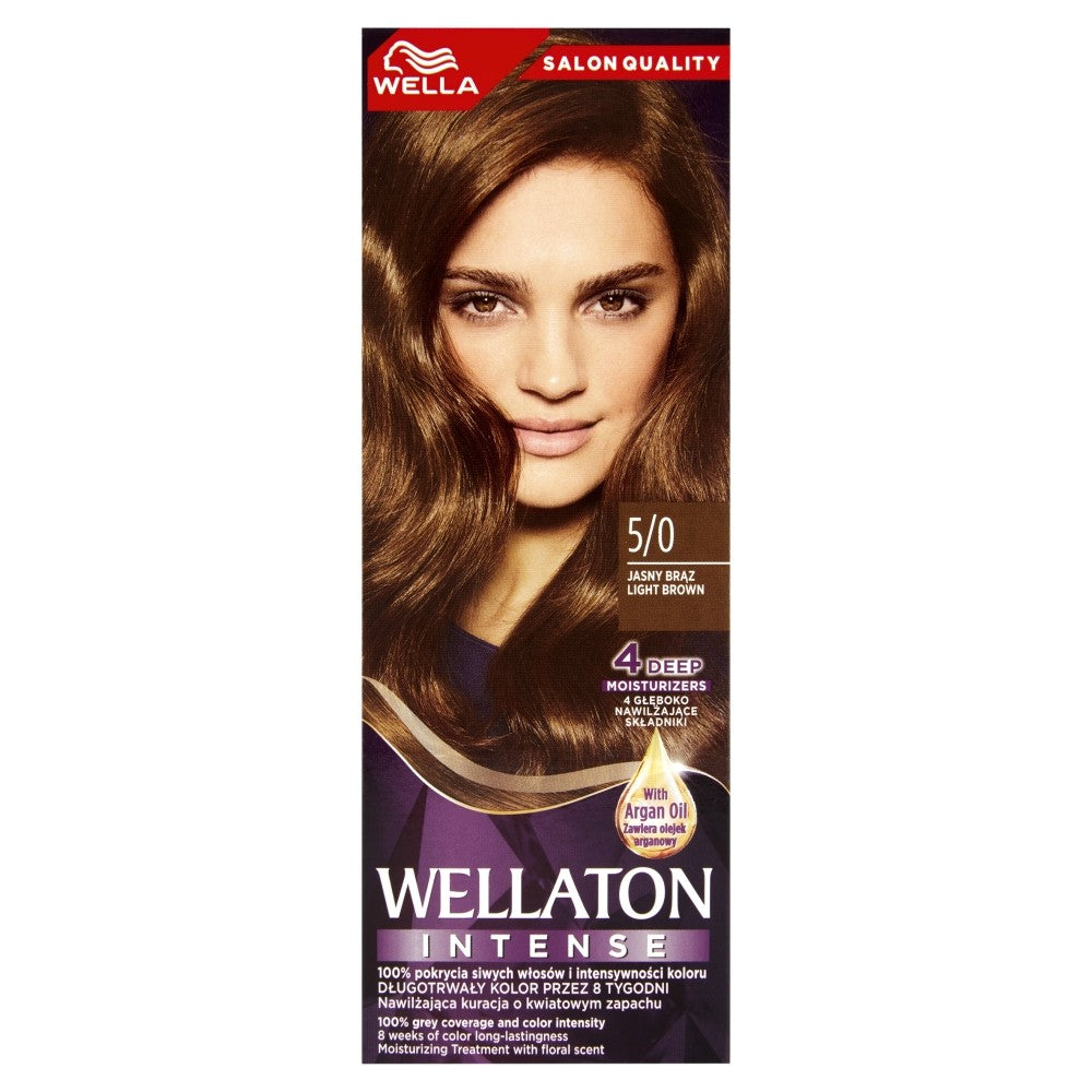 Wella Wellaton Intense Intensively Coloring Cream No. 5/0 Light Brown - 1pc. | Vaistine1.lt