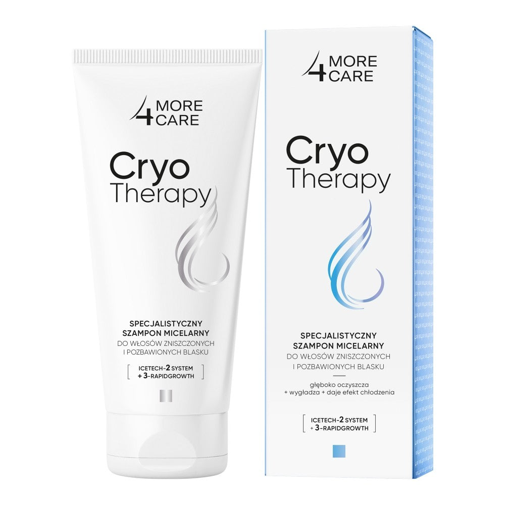 More4Care CryoTherapy Micellar Shampoo for damaged and dull hair 200ml | Vaistine1.lt