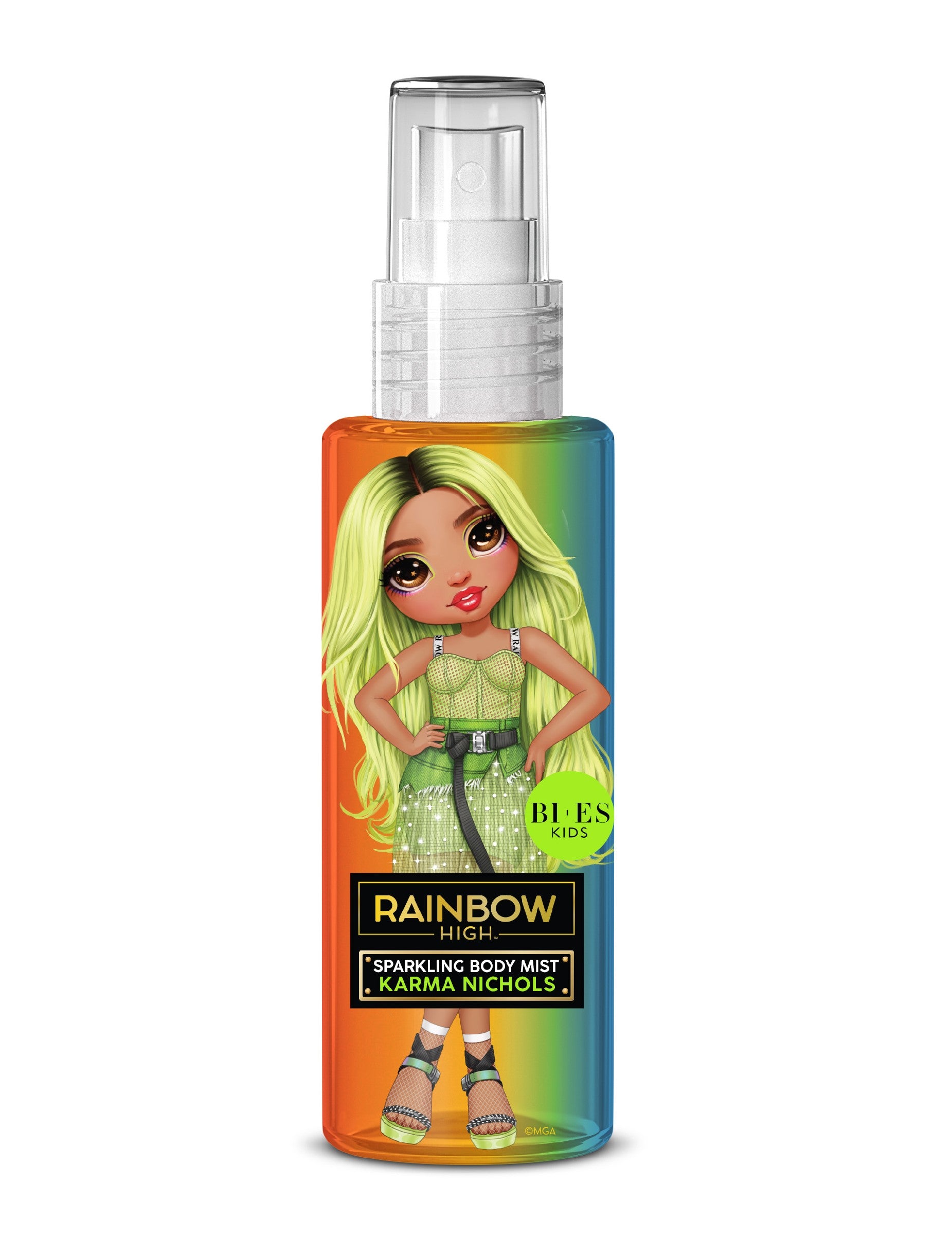 BI-ES Kids Illuminating Body Mist for Kids Rainbow High - Karma Nichols 240ml | Vaistine1.lt