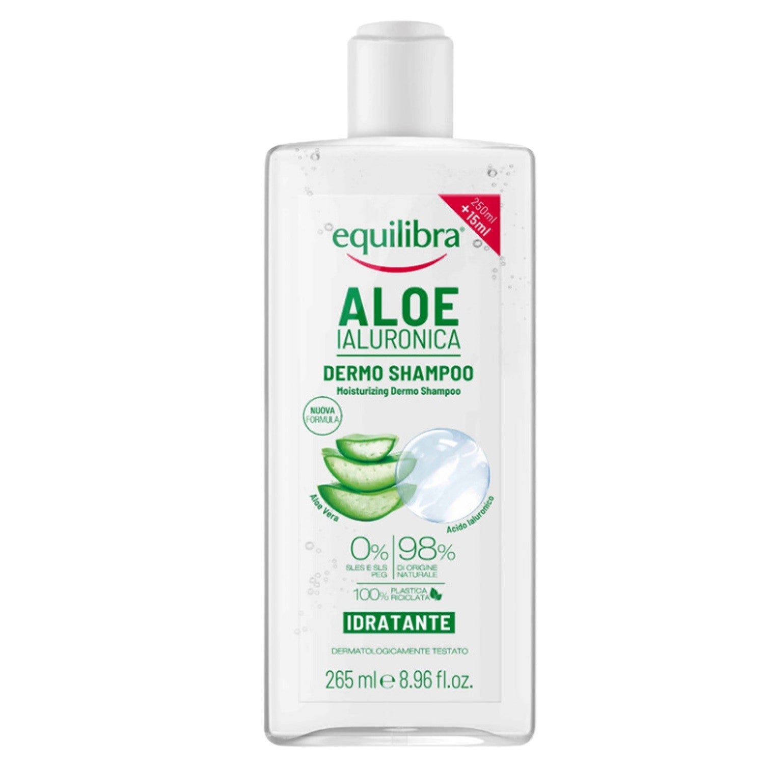 EQUILIBRA Moisturizing Aloe Shampoo with aloe - for all hair types 265ml | Vaistine1.lt