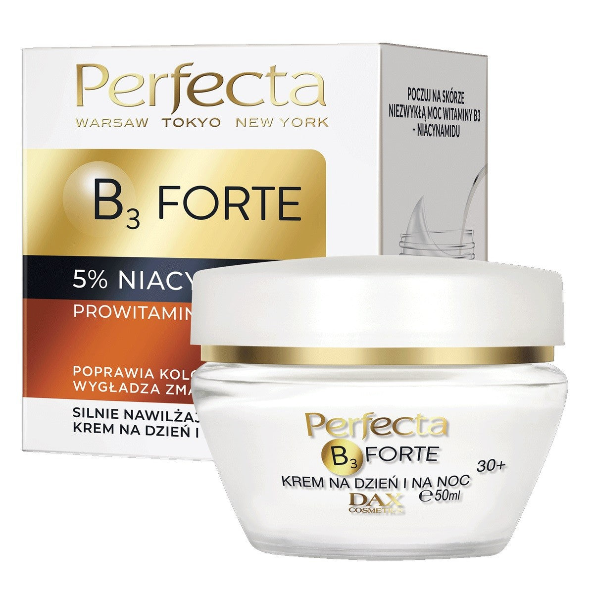 PERFECTA B3 Forte Strongly Moisturizing Cream 30+ for day and night 50ml | Vaistine1.lt